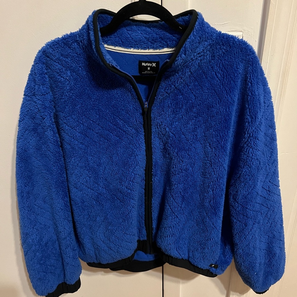 Hurley Blue Fleece Jacket - Sz M